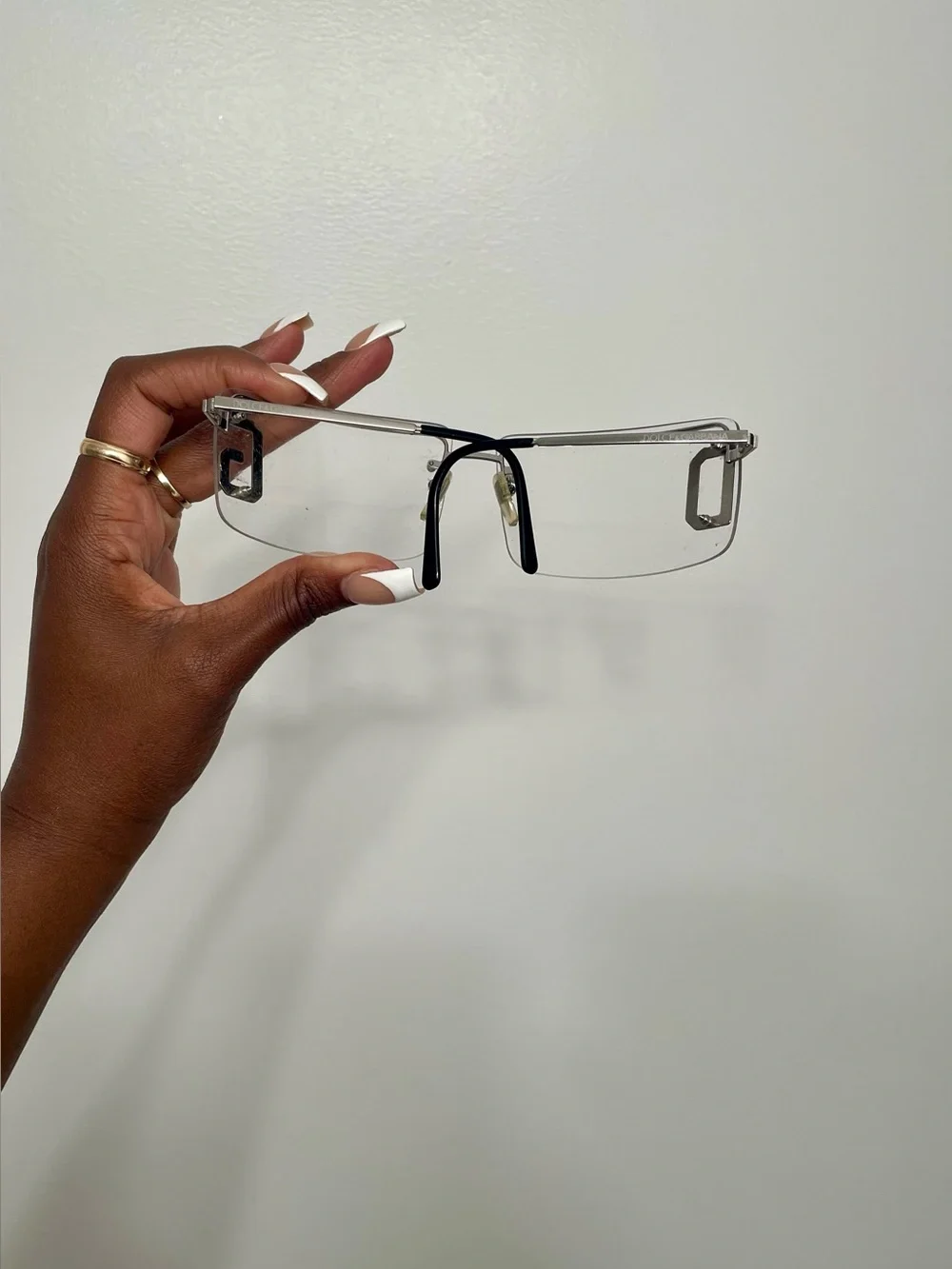 Dolce and Gabbana Stylish Rimless Black Accent sunglasses glasses